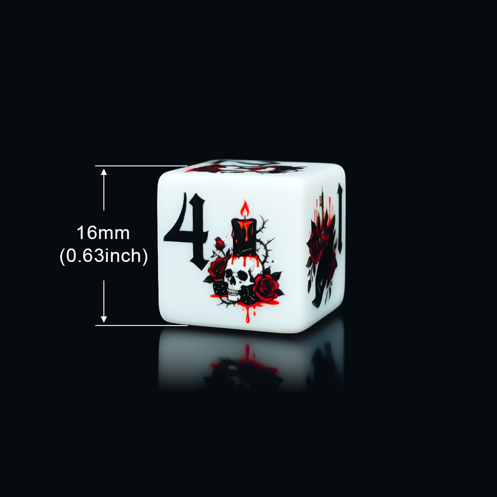 12Pcs Gothic Rose 16MM Printed - огляд і ціна Board Game Electronic Table