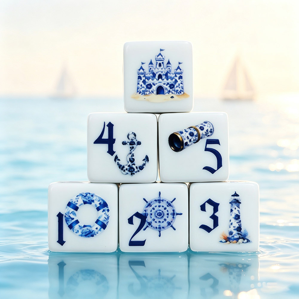 12Pcs Blue Nautical 16MM Print - огляд і ціна Board Game Electronic Table
