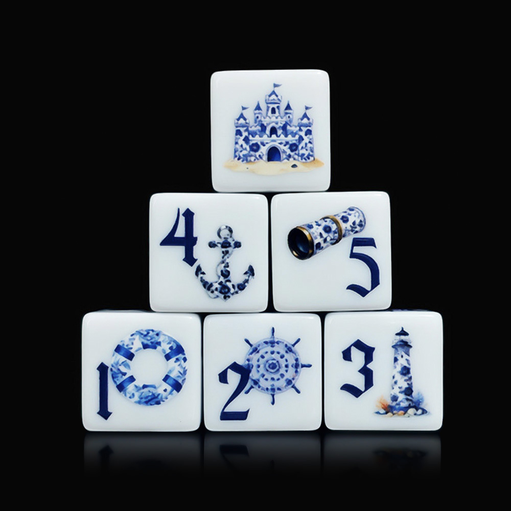 12Pcs Blue Nautical 16MM Print - огляд і ціна Board Game Electronic Table
