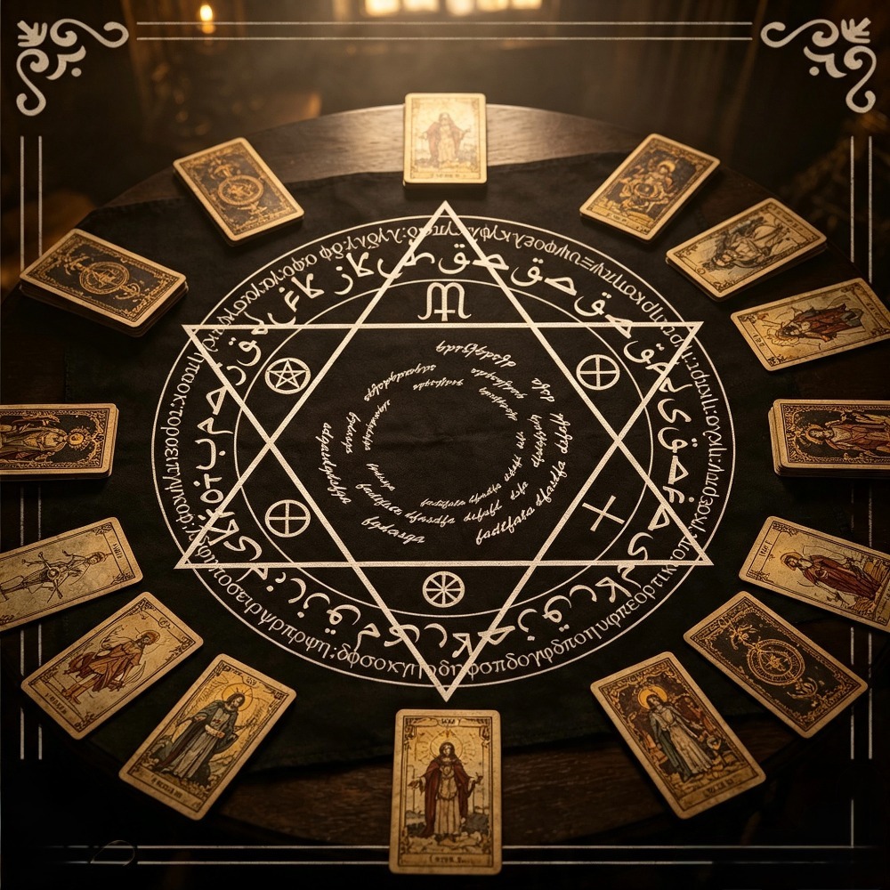 49cm Square Tarot Table Cloth, - огляд і ціна Board Game Vintage